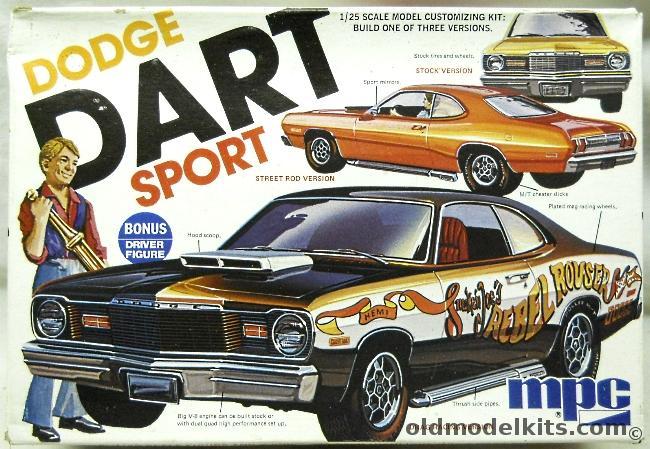 MPC 1/25 1975 Dodge Dart Sport - Stock / Drag Racing Rebal Rouser Smoken Joe  / Street Rod, 1-7510 plastic model kit